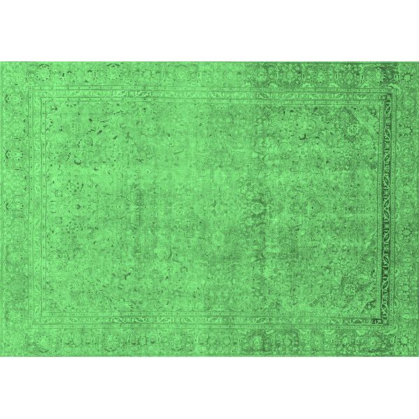 Rug Tycoon Machine Woven / Power Loomed Green/Dark Green Rug Wayfair